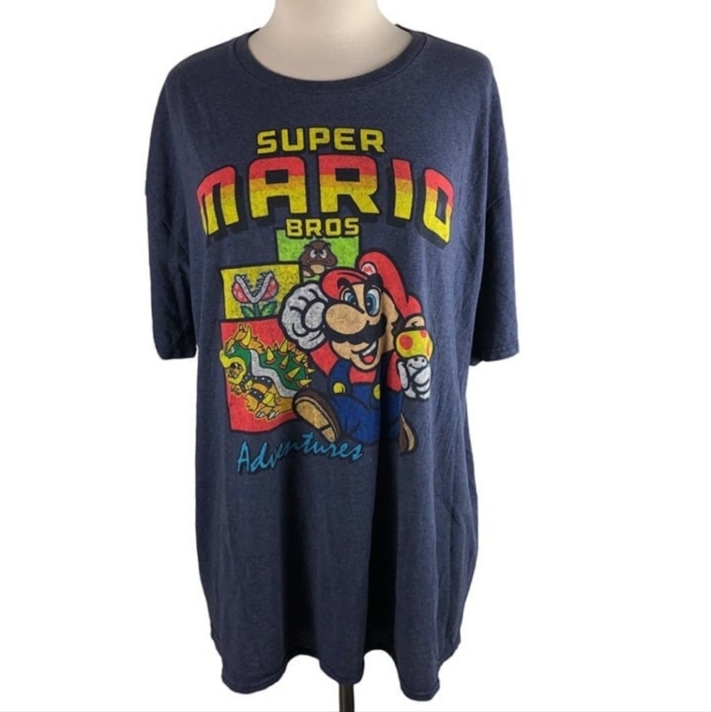 Super Mario Brothers Mens Graphic Tee Shirt Size XXL